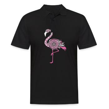 Mandala Flamingo Flamingo Wasservogel Flamingo - Männer Poloshirt - Schwarz - Vorne - Kai (181cm)