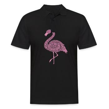 Mandala Flamingo Flamingo Wasservogel Flamingo - Männer Poloshirt - Schwarz - Vorne - Kai (181cm)