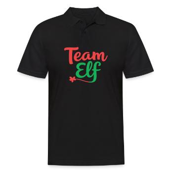 Équipe Elfe Onze Elfes Elfes Noël Onze Noël - Polo Homme - noir - Devant - Kai (181cm)