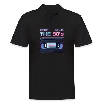 Bring Back the 90's Retro Boombox 90s - Men's Polo Shirt - black - Front - Kai (181cm)