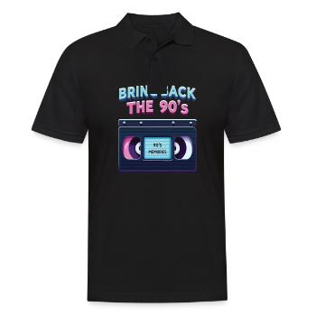 Bring Back the 90's Retro Boombox 90s - Men's Polo Shirt - black - Front - Kai (181cm)
