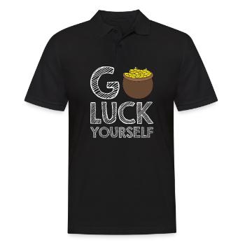 Happy St. Patrick's Day Kleeblätter - Männer Poloshirt - Schwarz - Vorne - Kai (181cm)