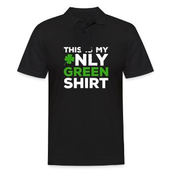 Happy St. Patrick's Day Kleeblätter - Männer Poloshirt - Schwarz - Vorne - Kai (181cm)