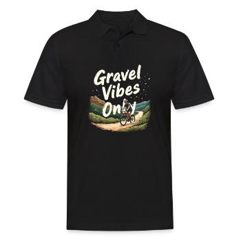 Gravel Vibes Only Gravel Bike Gravel Fahrrad - Polo Homme - noir - Devant - Kai (181cm)