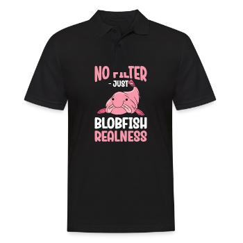 Funny Blobfish Cute Blobfish - Men's Polo Shirt - black - Front - Kai (181cm)