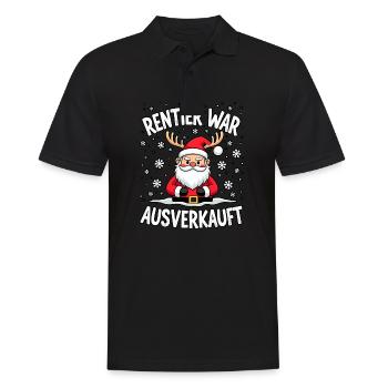 Rentier war ausverkauft weihnachtsmann - Männer Poloshirt - Schwarz - Vorne - Kai (181cm)