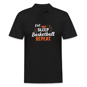 Manger Dormir Basketball Répéter le basketball - Polo Homme - noir - Devant - Kai (181cm)