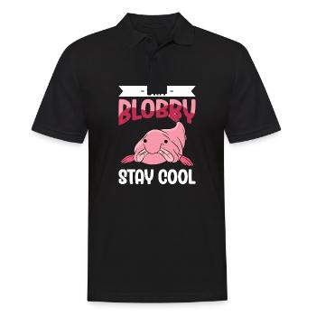 Funny Blobfish Cute Blobfish - Men's Polo Shirt - black - Front - Kai (181cm)