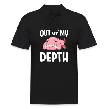 Drôle de poisson Blobfish mignon - Polo Homme - noir - Devant - Kai (181cm)