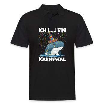 Karneval Kostüm Fasching Fastnacht - Männer Poloshirt - Schwarz - Vorne - Kai (181cm)