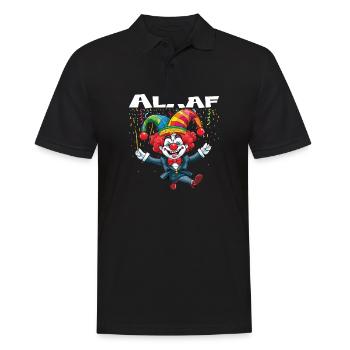 Karneval Kostüm Fasching Fastnacht - Männer Poloshirt - Schwarz - Vorne - Kai (181cm)