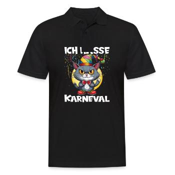 Karneval Kostüm Fasching Fastnacht - Männer Poloshirt - Schwarz - Vorne - Kai (181cm)