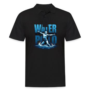 Water Polo Wasserpolo Wasserball Ballsport - Männer Poloshirt - Schwarz - Vorne - Kai (181cm)