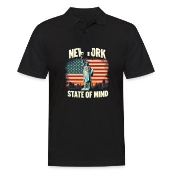 New York State of Mind Statue of Liberty Nyc - Men's Polo Shirt - black - Front - Kai (181cm)