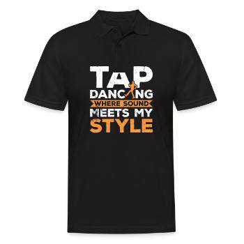 Tap Dance Tap Dancing Tap Dancer - Men's Polo Shirt - black - Front - Kai (181cm)