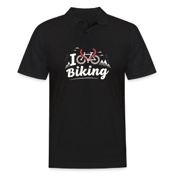 J’aime faire du vélo Vélo Vélo Gravel Vélo VTT - Polo Homme - noir - Devant - Kai (181cm)