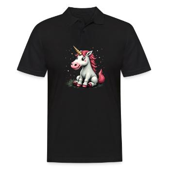 Mignon Licorne Idée Cadeau Magique Licorne Fans - Polo Homme - noir - Devant - Kai (181cm)
