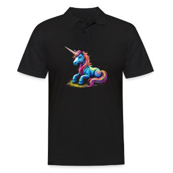 Mignon Licorne Idée Cadeau Magique Licorne Fans - Polo Homme - noir - Devant - Kai (181cm)