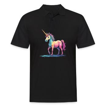 Mignon Licorne Idée Cadeau Magique Licorne Fans - Polo Homme - noir - Devant - Kai (181cm)