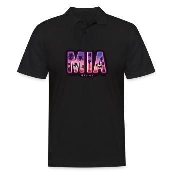 Miami Mia Miami – Ambiance tropicale pour les fans des États-Unis - Polo Homme - noir - Devant - Kai (181cm)