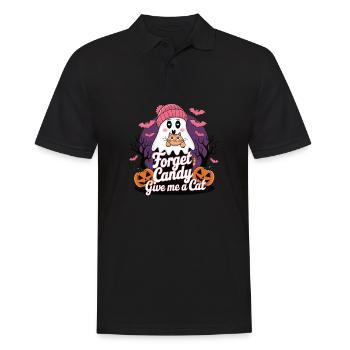 Halloween Cat Forget Candy Give Me A Cat - Men's Polo Shirt - black - Front - Kai (181cm)