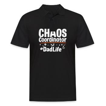 Coordinateur du chaos #DadLife drôle de papa disant - Polo Homme - noir - Devant - Kai (181cm)