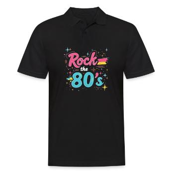 Rock The 80's 80s Party Retro Look 80s - Men's Polo Shirt - black - Front - Kai (181cm)