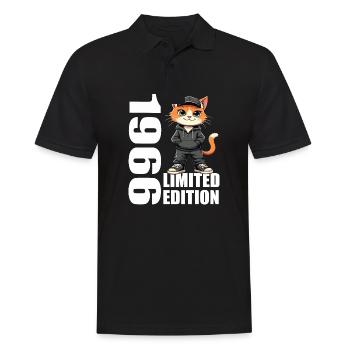 Limited Edition 1966 Geburtstag 1966 Geboren - Männer Poloshirt - Schwarz - Vorne - Kai (181cm)
