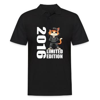 Limited Edition 2016 Geburtstag 2016 Geboren - Männer Poloshirt - Schwarz - Vorne - Kai (181cm)