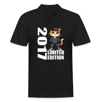 Limited Edition 2017 Geburtstag 2017 Geboren - Männer Poloshirt - Schwarz - Vorne - Kai (181cm)