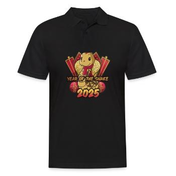 Année Chinoise 2025 Année du Serpent - Polo Homme - noir - Devant - Kai (181cm)