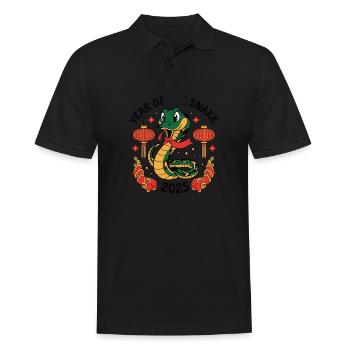 Année Chinoise 2025 Année du Serpent - Polo Homme - noir - Devant - Kai (181cm)