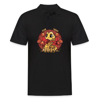 Année Chinoise 2025 Année du Serpent - Polo Homme - noir - Devant - Kai (181cm)