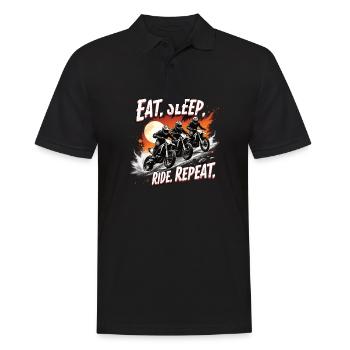 Motocross Eat Sleep Ride Repeat - Men's Polo Shirt - black - Front - Kai (181cm)