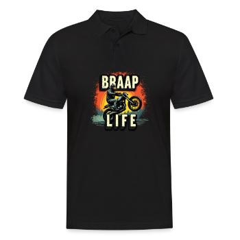 Motorrad Motorradfahrer Motorrad Maschine - Männer Poloshirt - Schwarz - Vorne - Kai (181cm)