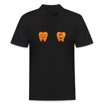 Zahnarzt Halloween Zahnarzthelferin - Männer Poloshirt - Schwarz - Vorne - Kai (181cm)