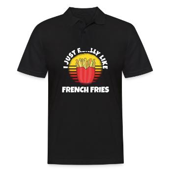Frites drôles Frites drôles - Polo Homme - noir - Devant - Kai (181cm)