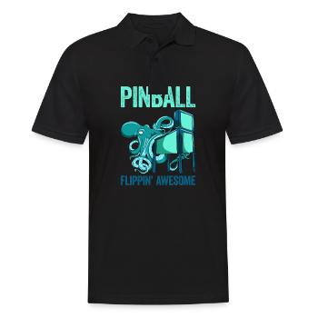 Pinball Machine Flipper Machine - Men's Polo Shirt - black - Front - Kai (181cm)
