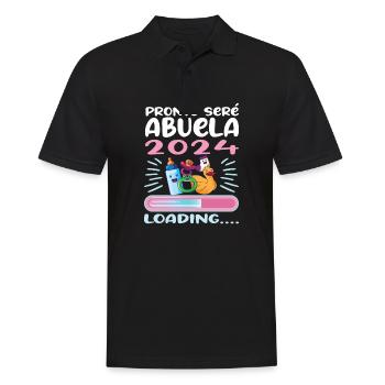 Oma 2024 werdende Oma 2024 Loading - Männer Poloshirt - Schwarz - Vorne - Kai (181cm)