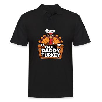 Papa Dinde Thanksgiving - Polo Homme - noir - Devant - Kai (181cm)