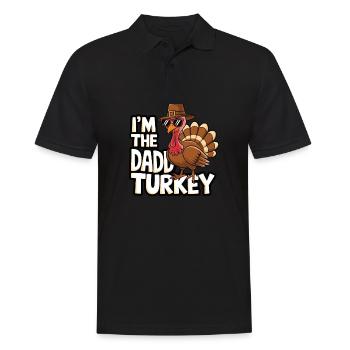 Papa Dinde Thanksgiving - Polo Homme - noir - Devant - Kai (181cm)