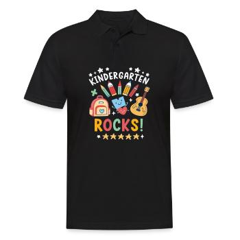 Pierres de jardin d’enfants – Design amusant pour les enfants - Polo Homme - noir - Devant - Kai (181cm)