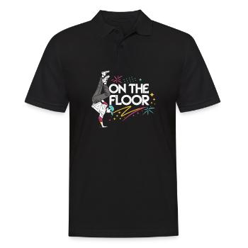 Sur le sol - Conception Breakdance Cool - Polo Homme - noir - Devant - Kai (181cm)