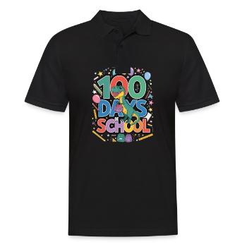 100e jour d’école 100 jour d’école des enfants - Polo Homme - noir - Devant - Kai (181cm)