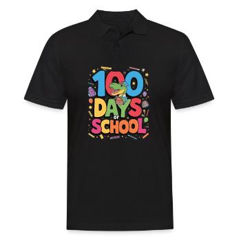 100th Day Of School 100 Day Of School Kids - Men's Polo Shirt - black - Front - Kai (181cm)