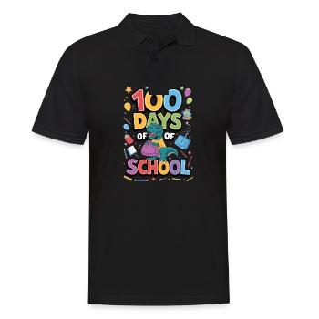 100th Day Of School 100 Day Of School Kids - Men's Polo Shirt - black - Front - Kai (181cm)