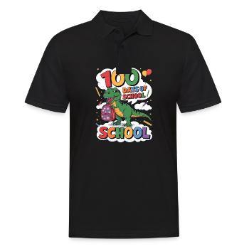 100e jour d’école 100 jour d’école des enfants - Polo Homme - noir - Devant - Kai (181cm)