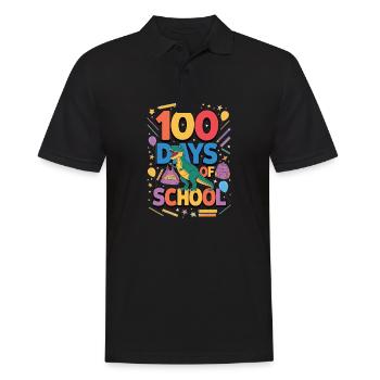 100e jour d’école 100 jour d’école des enfants - Polo Homme - noir - Devant - Kai (181cm)
