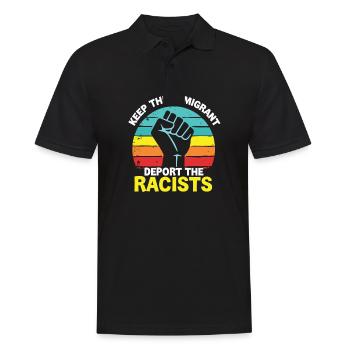 Antirassismus Vielfalt, Gerechtigkeit & Gleichheit - Männer Poloshirt - Schwarz - Vorne - Kai (181cm)