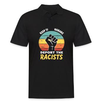 Antirassismus Vielfalt, Gerechtigkeit & Gleichheit - Männer Poloshirt - Schwarz - Vorne - Kai (181cm)